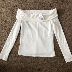 White off shoulder top